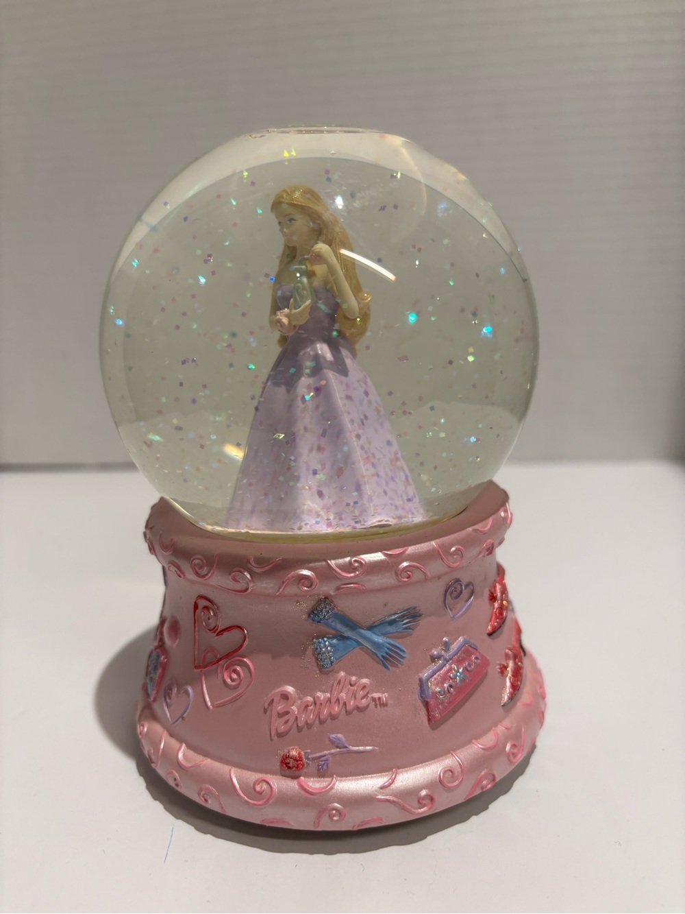 Vintage Y2K BARBIE as Princesses 👸 "Rapunzel" Musical Snow Globe Working